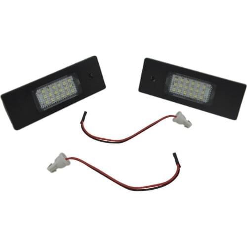 2x Car LED License Plate Lights Direct Fit for BMW E63 E64 E81 E85 E87 650i M6 Z4 Error Free 24-SMD