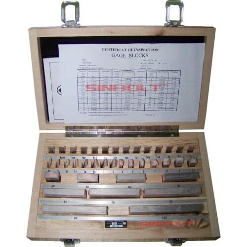38pcs/set, 0 Grade,Block gauge set, (1.005--100mm),fast delivery