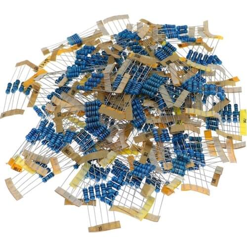 500 100 kinds of resistance (1 ohm-1M ohm) 1W metal film resistor package plug-in resistor Daquan
