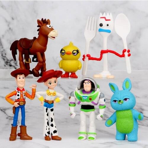 Disney Toys Mobilization 4 Hudi Trish Buzz Lightyear Spring Dog Three-Eyed Hand Doll Cake Decoration Childrens Toys