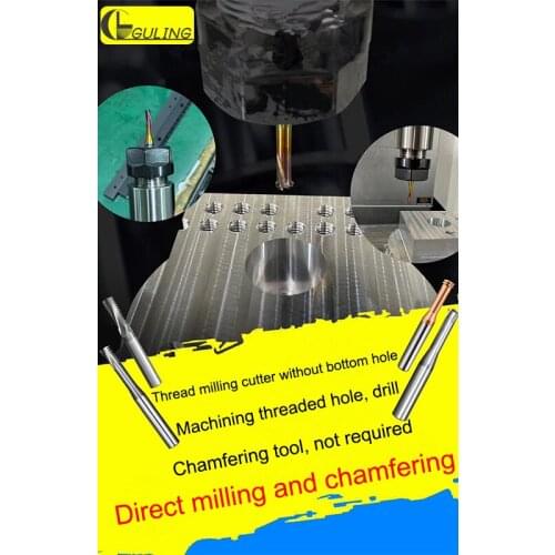 CNC Ultifunctional Tungsten Steel Thread Milling Cutter M3 M4 M5 M6 M8 M10 M12 mill mills For Drilling tapping and chamfering