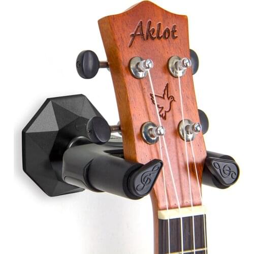 Aklot Guitar Hanger Hook Holder Wall Mount ABS Plastic for Guitar Ukulele Banjo Mandolin Violin All String Instruments Black