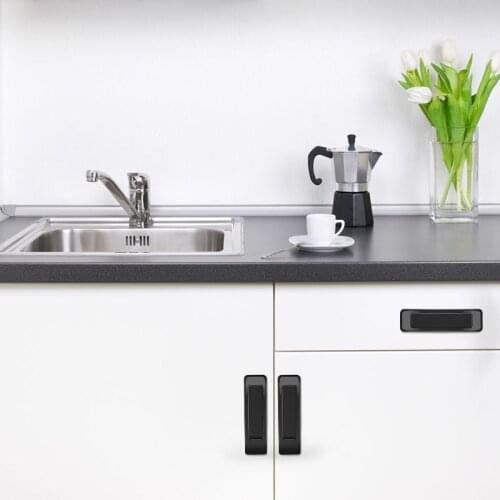 Door Handle 2pcs/lot Paste Open Sliding Door Handles for Interior Doors Window Cabinet Drawer Wardrobe Self-adhesive Handle