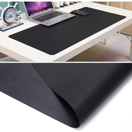 Double-sided Waterproof Portable Faux Leather Mouse Pad Desktop Mat Table Cover