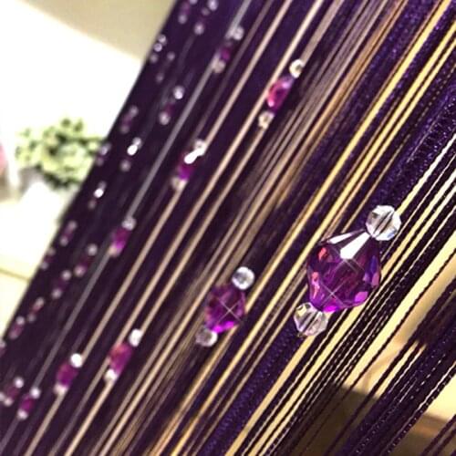 Hotsale upscale bright thread beads crystal bead curtain thread glass bead door curtain entrance curtain Indoor home decoration