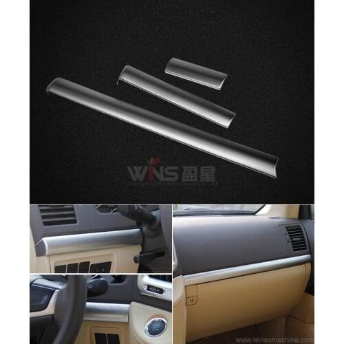 Chrome Interiol Dashboard Trim Cover 3pcs For Toyota Land Cuiser 200 2016 Car Styling Tuning Accessorie