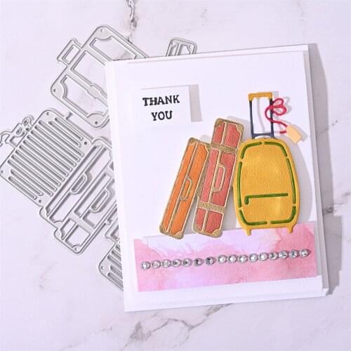 InLoveArts Craft Travel Luggage Metal Cutting Dies Cut Die Mold Trunk Scrapbook Paper Craft Knife Mould Blade Punch Stencils DIY