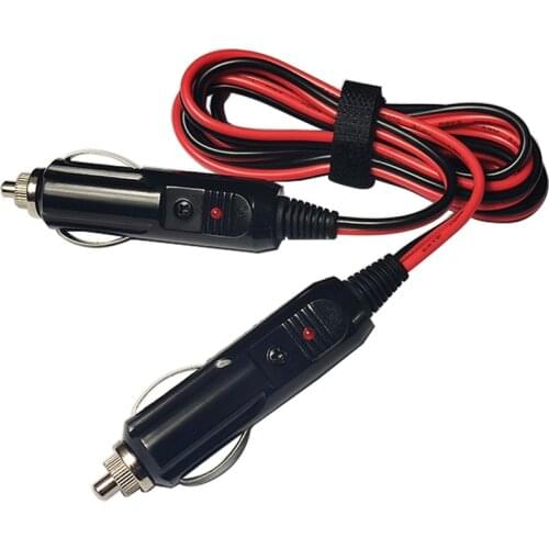 JKM Fireproof Car Cigarette Lighter 12V Socket Extension Cord Cable 15A Car Accessories 1.8m/3.6m Male To Male