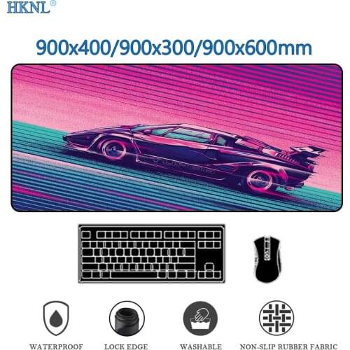 Mouse Mats Retrowave Computer Desk Gaming Room Accessories Desk Accessory Deskmat Mouse Pad Large Keyboard Pad 900X400 Table Mat
