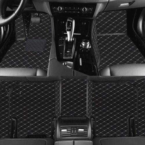 PU Leather Car Foot Mats For Honda Accord 2008-2017 Left Hand Drive Front & Rear Seat Ridged Floor Mats Set High Quality