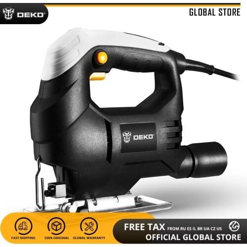 DEKO DKSS02 350W Jig Saw Convenient Continuous Mode Electric Saw with 1pc Blade, Allen Wrench 2pcs Carbon Brushes Power Tools