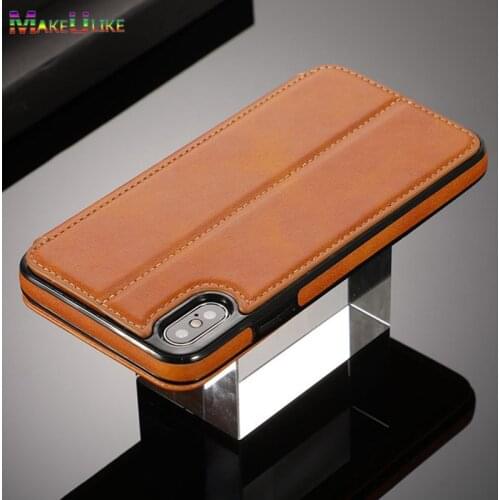 Magnetic Cover For iPhone 6 6s 7 8 Plus Case Full PU Leather Enclosed Flip Phone Bag Case For iPhone X XR XS Max Cover