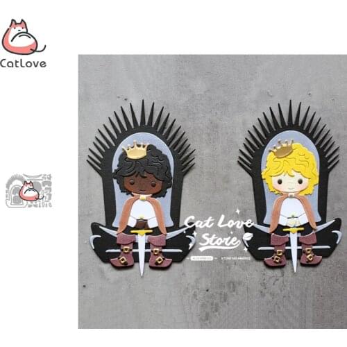 Catlove King Throne Prince Metal Cutting Dies Scrapbooking Stencil Die Cuts Card Making DIY Craft Embossing New Dies For 2020