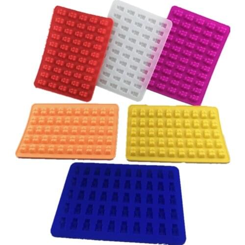 Fashion Cake Tools Mold 1 Set 50 Cavity Silicone Gummy Bear Chocolate Candy Maker Ice Tray Jelly Moulds