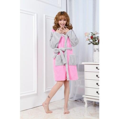 NEW Soft Eeyore Donkey Stitch Pajama Rabbit Women Bathrobe Ladies Hooded Dressing Gowns Pajamas Flannel Animal Sleepwear Robes