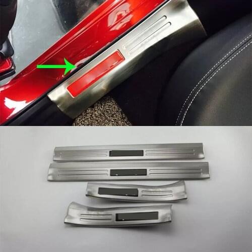 OUBOLUN exterior car accessories Car body kits stainless steel inner door scuff plate For Nissan Qashqai 2016