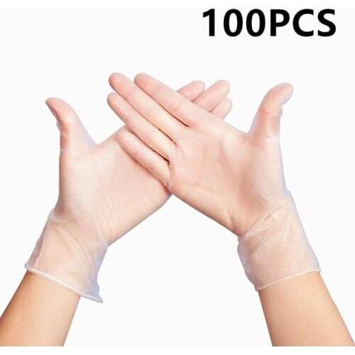 10/20/50/100PCS Rubber Gloves Disposable Gloves Latex Cleaning Food Gloves Waterproof Gloves Household Transparent Gloves