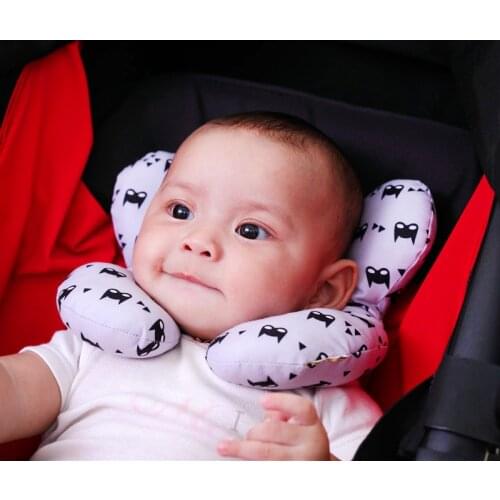 Children Travel Soft Pillow Head Neck Support Infant Car Cushion Luxury Cute Baby Boy Girl Stroller Cotton Headrest Protection