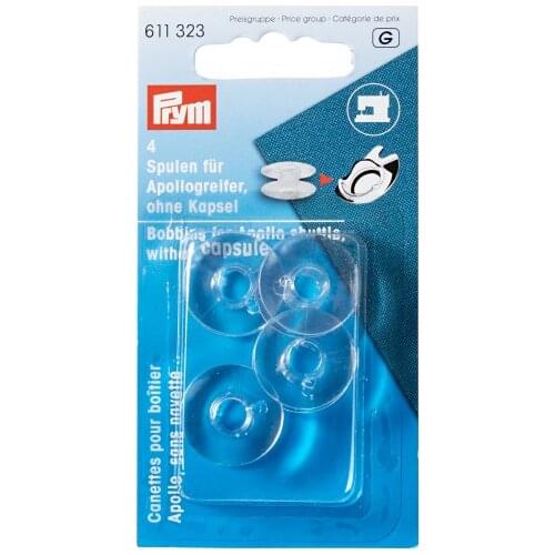Prym 611323 Sewing Machine Bobbins plastic 66 K