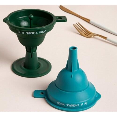 Funnel Creative Silicone Folding Funnel Kitchen Household Multifunctional Mini Folding Oil Funnel Wine Funnel Trumpet