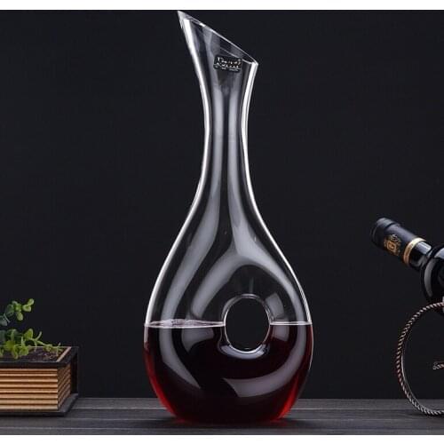 Handmade Lead-free Crystal Glass Snail Shape Grape Wine Decanter Decorative Wine Serving Aerator Carafe Bar Drinkware Device