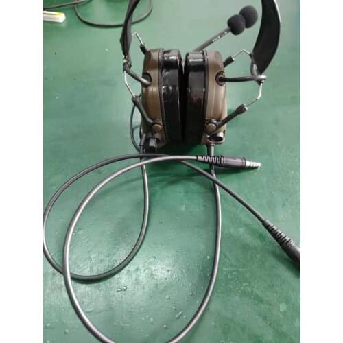TAC-SKY Dual-Communication Tactical Headset COMTAC I Silicone Earmuffs Outdoor Noise-Cancelling Microphone Intercom Headset