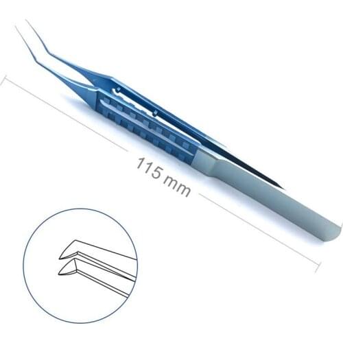 Titanium 115mm Capsulorhexis Forcep Dental tweezers ophthalmic microsurgery instruments