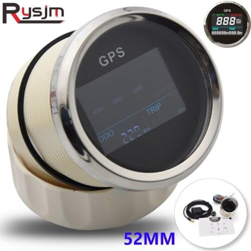 Universal 52mm Digital GPS Speedometer LCD Speed Gauges Odometer Mileage Adjustable Trip Counter motorcycle meter gps 12V/24V