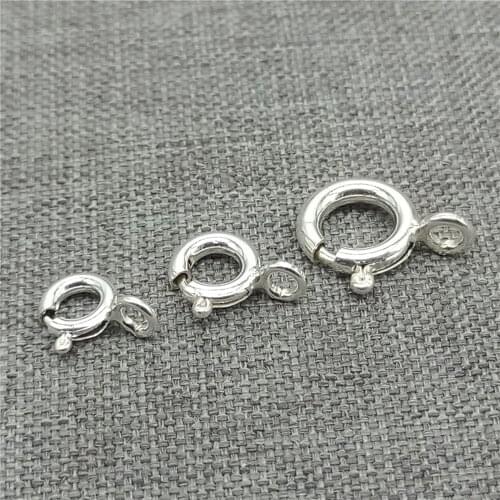30pcs of 925 Sterling Silver Spring Ring Clasps for Bracelet Necklace