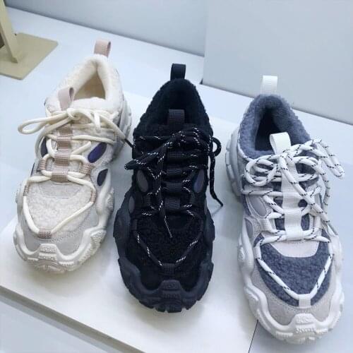 Winter Women Sneakers Platform shoes casual Keep warm Comfortable Round toe Ladies sneaker