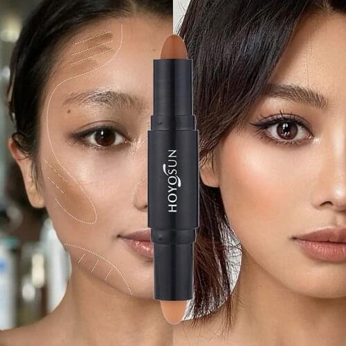 2 In 1 Bronzer Contour Highlight Shadow Repair Stick Facial Concealer Makeup Concealer Foundation Female Face Beauty Cosmetics