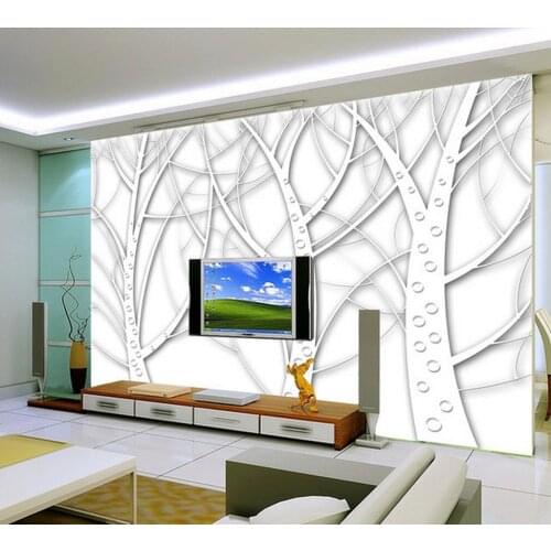 3d stereoscopic wallpaper bathroom 3d wallpaper Hand-painted abstract woods trees modern minimalist fashion living 3d wallpaper
