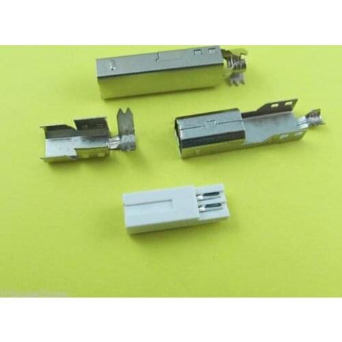 5set USB Type B Standard Port Female Solder Jacks Connector PCB Socket USB-B type USB plug HIFI USB plug