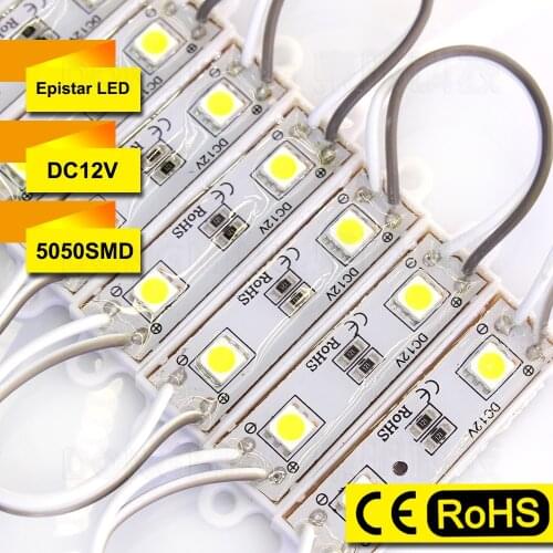 600pcs/lot Wholesale LED Modules 5050 SMD DC 12V 2 LEDs Backlight Waterproof IP65 LED Sign Lighting red green blue yellow white