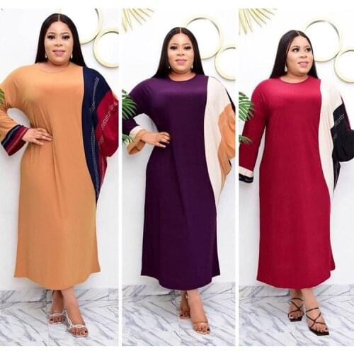 African Dresses for Women 2021 New African Women Dashiki Long Sleeve Plus Size Long Dress African Clothes Women Woman Dress