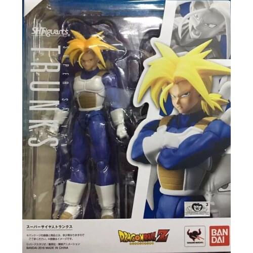 Bandai Genuine Dragon Ball SHF Trunks Joints Movable Action Figure Model Toys