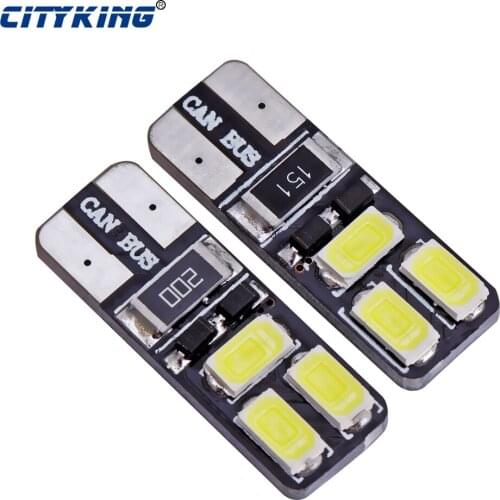 Free shipping 10PCS/lot Car Auto LED T10 194 W5W led Canbus t10 6smd LED 5630 5730 Bulb No error led light Car clearance light