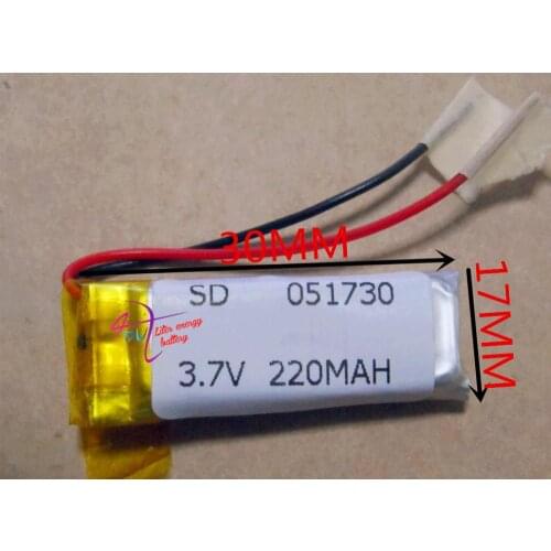 Tablet battery 3.7V lithium polymer battery 051730 501730 MP3 MP4 Bluetooth stereo wireless headphones