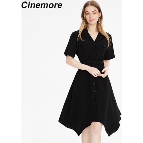 Cinemore Woman Long Shirt Dress Party Korean Clothing Blue Dresses Spring Summer fashion Shirt dresses for women 2021 Q92269