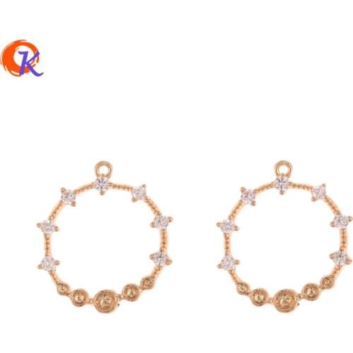 Cordial Design 30Pcs 13*14MM Jewelry Accessories/Charms/DIY Making/Ring Shape/Genuine Gold Plating/Hand Made/Earring Findings