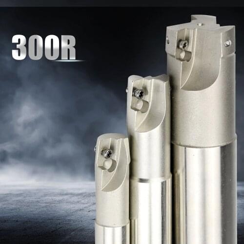 UCHEER 1pcs milling cutter arbor 300R end mill R0.8 alloy blade CNC machine tools open thick right Angle