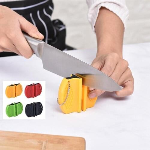 Kitchen Accessories Knife Sharpener Two-stage Mini Ceramic Knife Sharpener Portable Knives Stone Diamond Quick Sharpening Tools