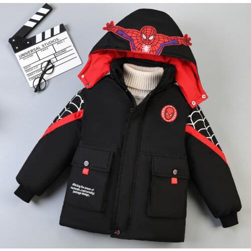 2020 New Winter Jacket for baby Boys Warm Jacket Childrens Cartoon Coat Cotton Padded Clothing Kids Warm Parka Boy Hooded Thick