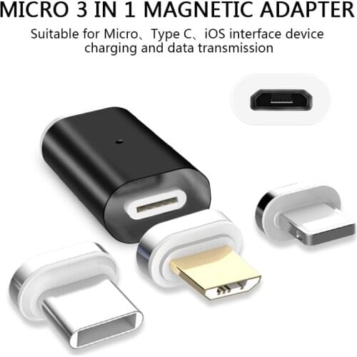 Micro USB Magnetic Adapters to Type C Microusb Converter for iPhone Xiaomi Samsung Huawei HTC LG Phone Charging Cable Connector