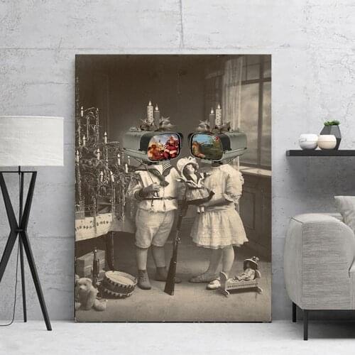 Prints Painting Modular Pictures 1panel Vintage Strange Children Pop Canvas Wall Artwork Home Decoration Modern For Kids Poster