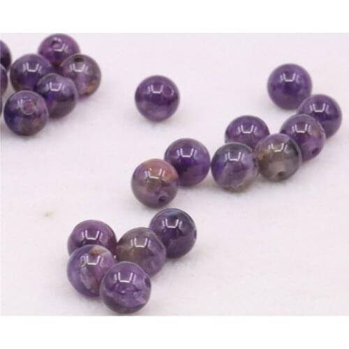 Natural Stone Dark Amethysts Agates Charm Round Loose Beads for Jewelry Making Finding Bracelets Make Diy Strand 4-12mm Y1116