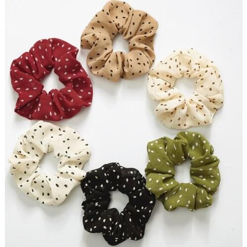 New Arrival 2019 Polka Dot Hair Rubber Bands Hot Designs Srunchie Elastic Accessories For Hair Stretch Headband Cute