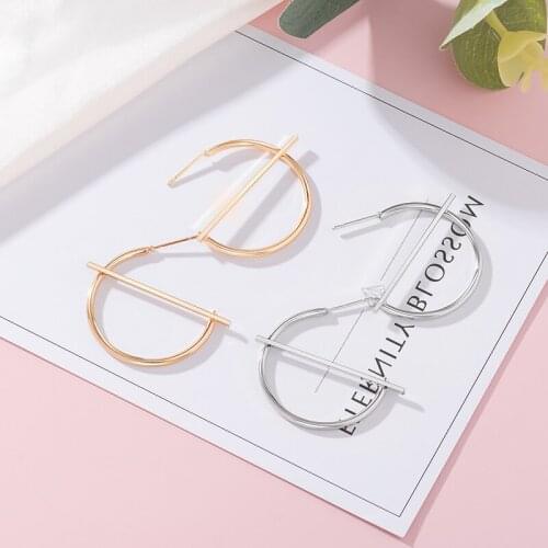New Fashion Round Dangle Drop Korean statement simple Earrings For Women Round Gold Earring Wedding 2020 Trend Jewelry