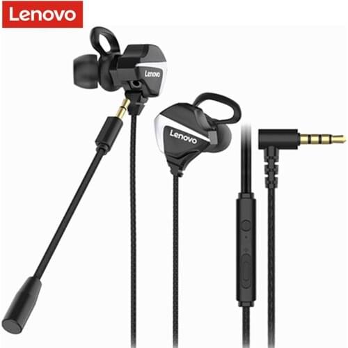 Original Lenovo H105 In-ear Earphone Metal Bass Sound Earbuds 3.5mm Jack Universal Sport Headset with Microphone Wports Earphone