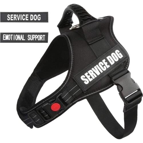 PET-K9 Dog Harness,Reflective Service Dog Vest ,Adjustable Puppy Large Dog Harness, Woven Polyester & Nylon Comfy Soft Padding